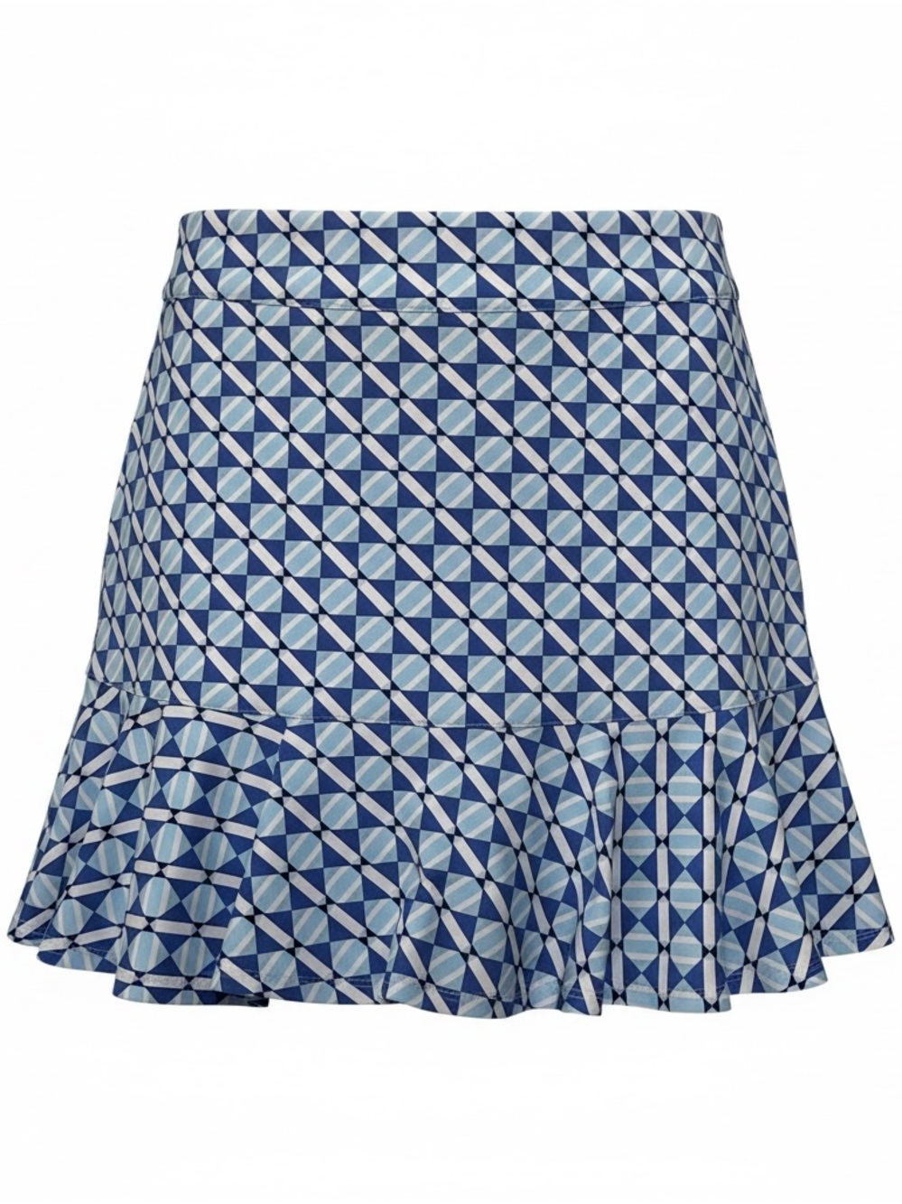 j.mclaughlin blue & white geometric tennis skort